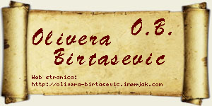Olivera Birtašević vizit kartica